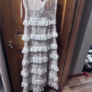 Altar'd State White Lace Wedding Dress